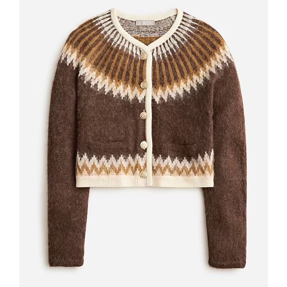 J. Crew S Fair Isle cardigan sweater in brushed yarn - Picture 8 of 8